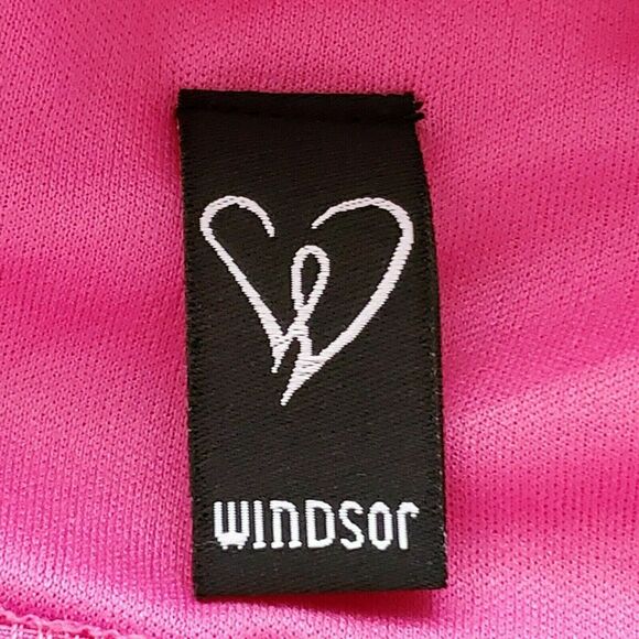 VTG Y2K Windsor Pink Satin Dress Juniors Sz 7 Mini Pockets‎ Party Barbiecore - Picture 6 of 7